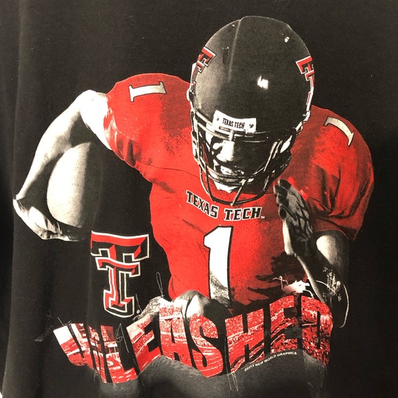 Black Texas Tech Football Unleashed Graphic Tee, Size XL - Picture 2 of 4